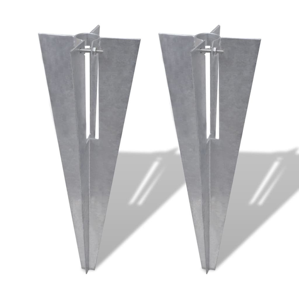 Vidaxl - Fence Post Spikes 2 Pcs Steel