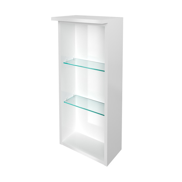 Fackelmann - Oxford Regal Oben 30cm - Weiß Hochglanz