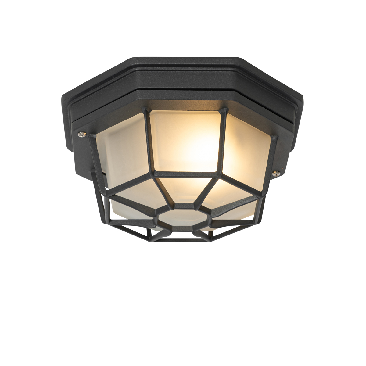 Qazqa Rustic Ceiling Light Dark Grey 21.3 Cm Ip44 - Bri