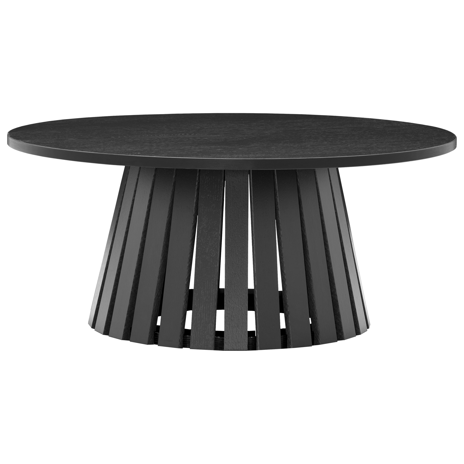 Happy Garden - Table Basse Ronde 80cm Style Scandinave Noire Liv