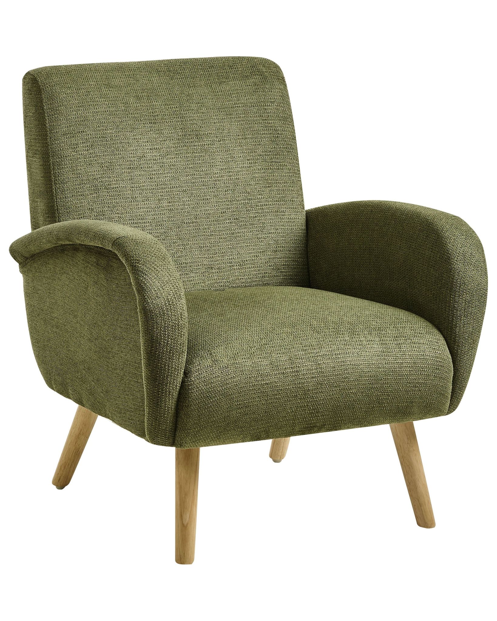 Beliani Armchair Plassen Fabric Green