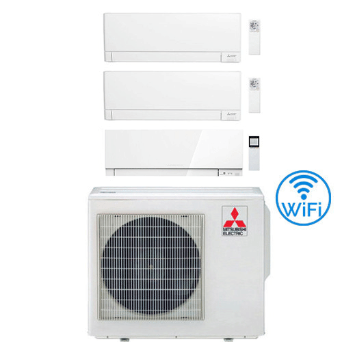 Climatizzatore Condizionatore Mitsubishi Msz-ay Più Kirigamine Zen Bianco Wifi R32 Trial Split Inverter 9000 + 9000 + 12000 Btu Con U.e. Mxz-3f54vf4 Classe A+++/a++