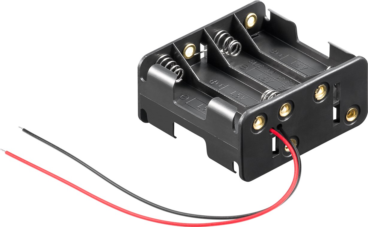 Goobay - 81218 Batteriehalter 8X Mignon (Aa) Kabel (L X B X H) 63 X 58 X 29.5 Mm