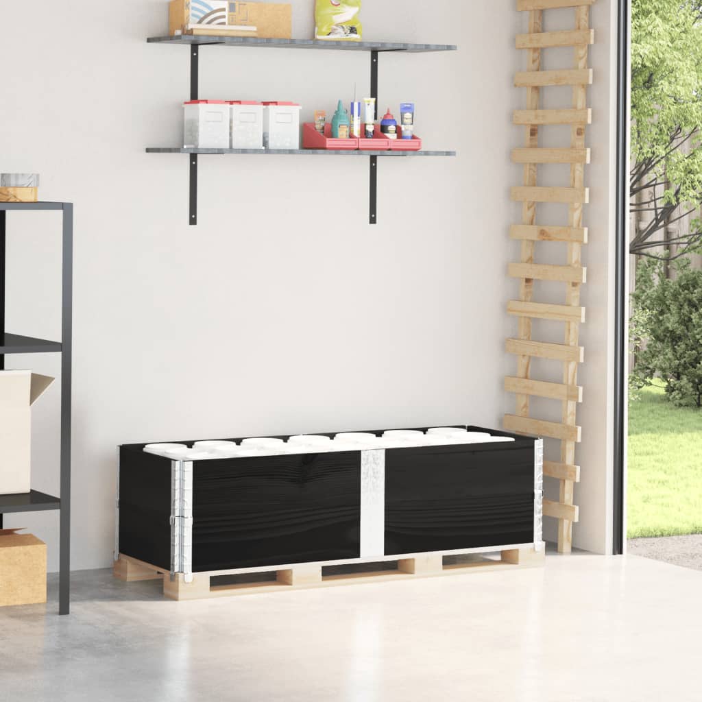 Collier de palette pliable en bois de pin massif, 150x50 cm, lot de 2