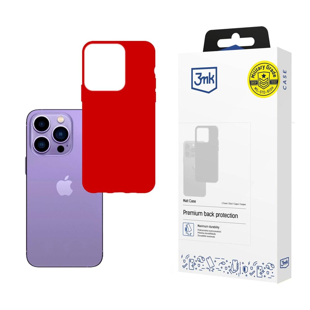 3MK Apple iPhone 14 Pro Max - Matt Case strawberry (Apple iPhone 14 Pro Max), Smartphone Hülle, Rot - Bild 3