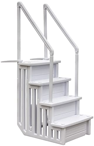 Gre Grau Pool Zubehör, Leiter Für Einbaubecken, 4 Sprossen, Aus Hdpe-Polyethylen - Inkl. Gewichte - Pool Treppe Für Aufstel - Image 4