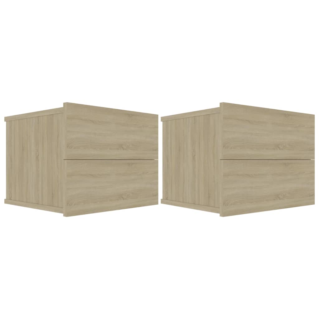Décoshop26 - Lot De 2 Tables De Chevet Murales Avec Tiroirs 40 X 30 X