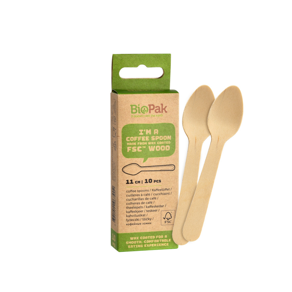 Duni Biopak Kaffeelöffel Holz 11 Cm - 10 Stück Löffel