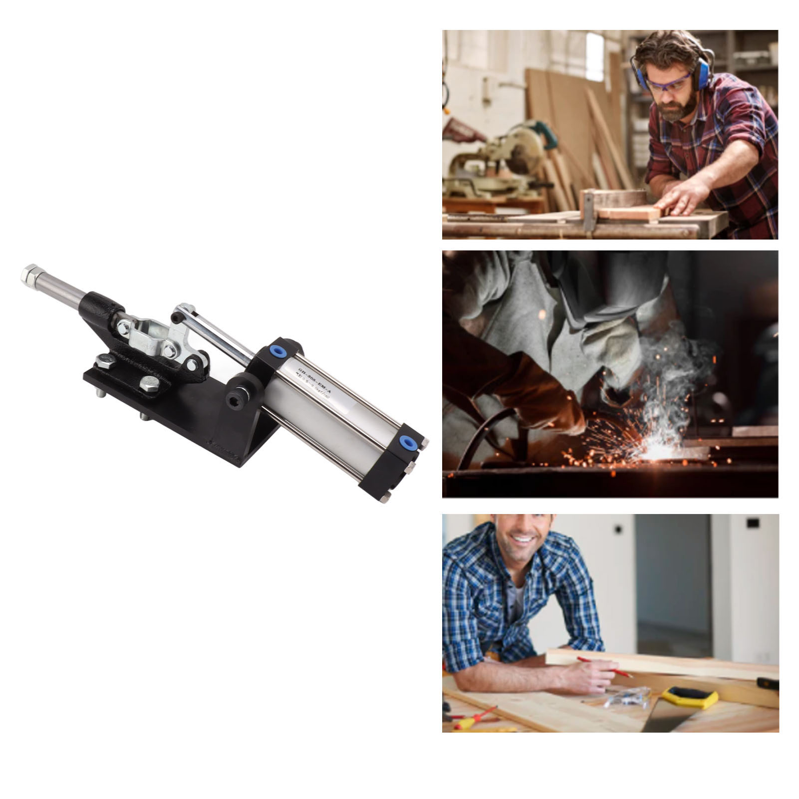 Serre-joint pneumatique rapide en acier au carbone, pour pompe à air et outillage, 32 cm