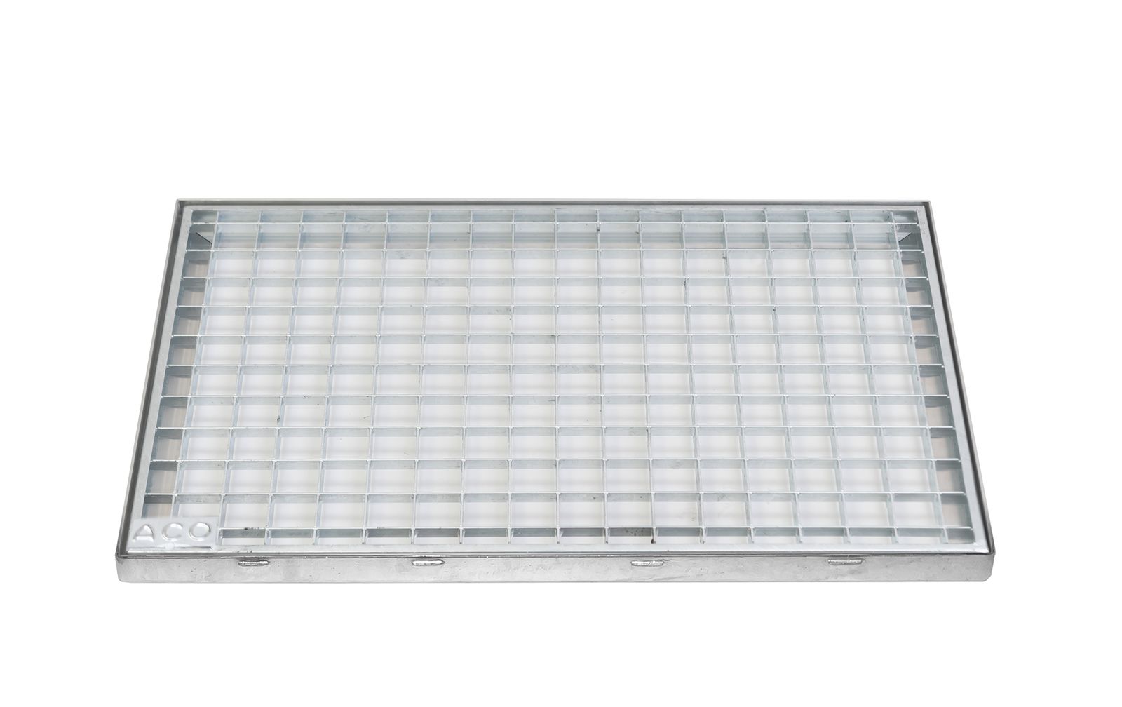 Aco - Gitterrost Mit Zarge Verzinkter Stahl Maschenweite 30x30mm 60 X 40 Cm