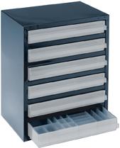 Raaco Kleinteilemagazin B357xt255xh435mm Galvanisiertes Stahlbl.6 Schubl. 137591 - Image 3