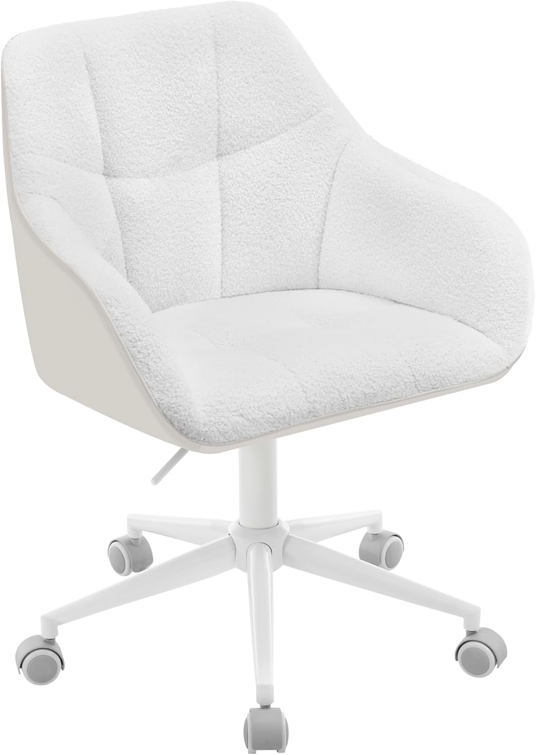 Woltu - Chaise Bureau Chaise Coiffeuse En Pu + Bouclette