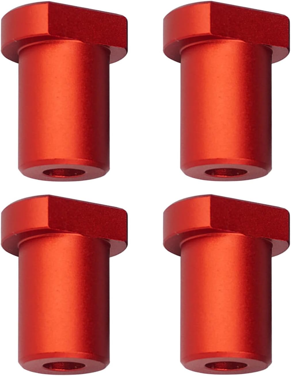 Butées d'établi aluminium pour trou de chien 20 mm, lot de 4, rouge
