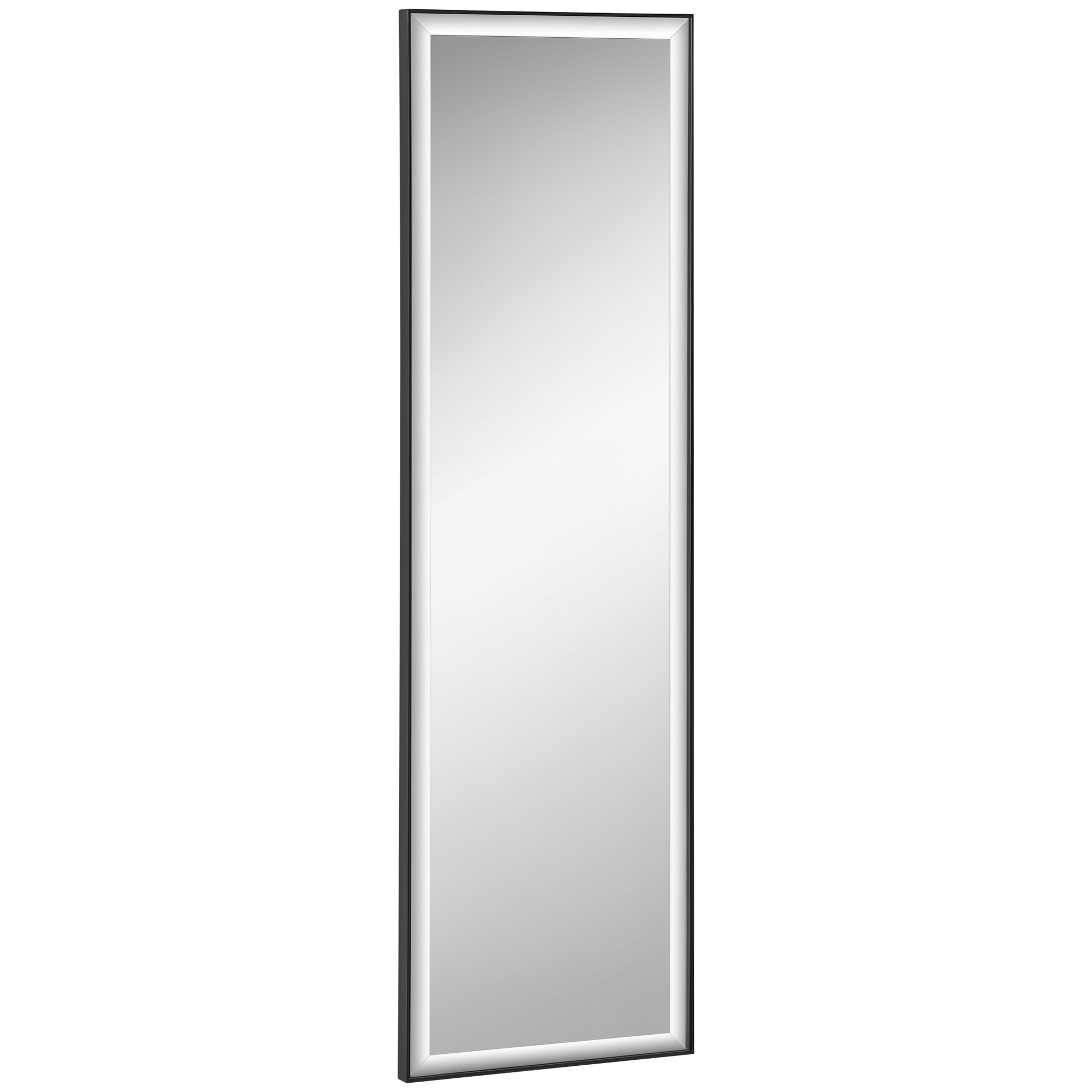 Homcom - Miroir Mural Dim. 120l X 35l Cm - Film Sécurité Anti Déflagrant