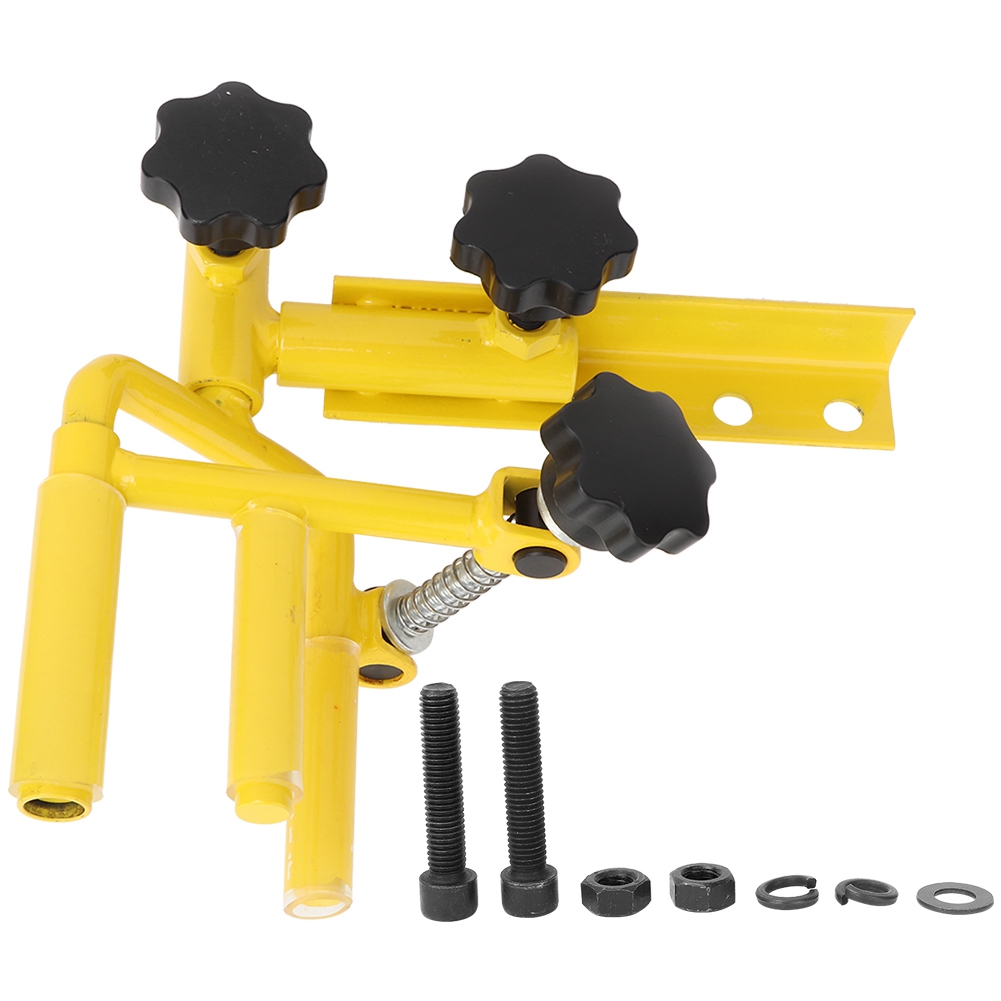 Support de stabilisateur d'arc métallique, trépied ajustable, rotation 360°, mâchoires plastifiées, 2 vis