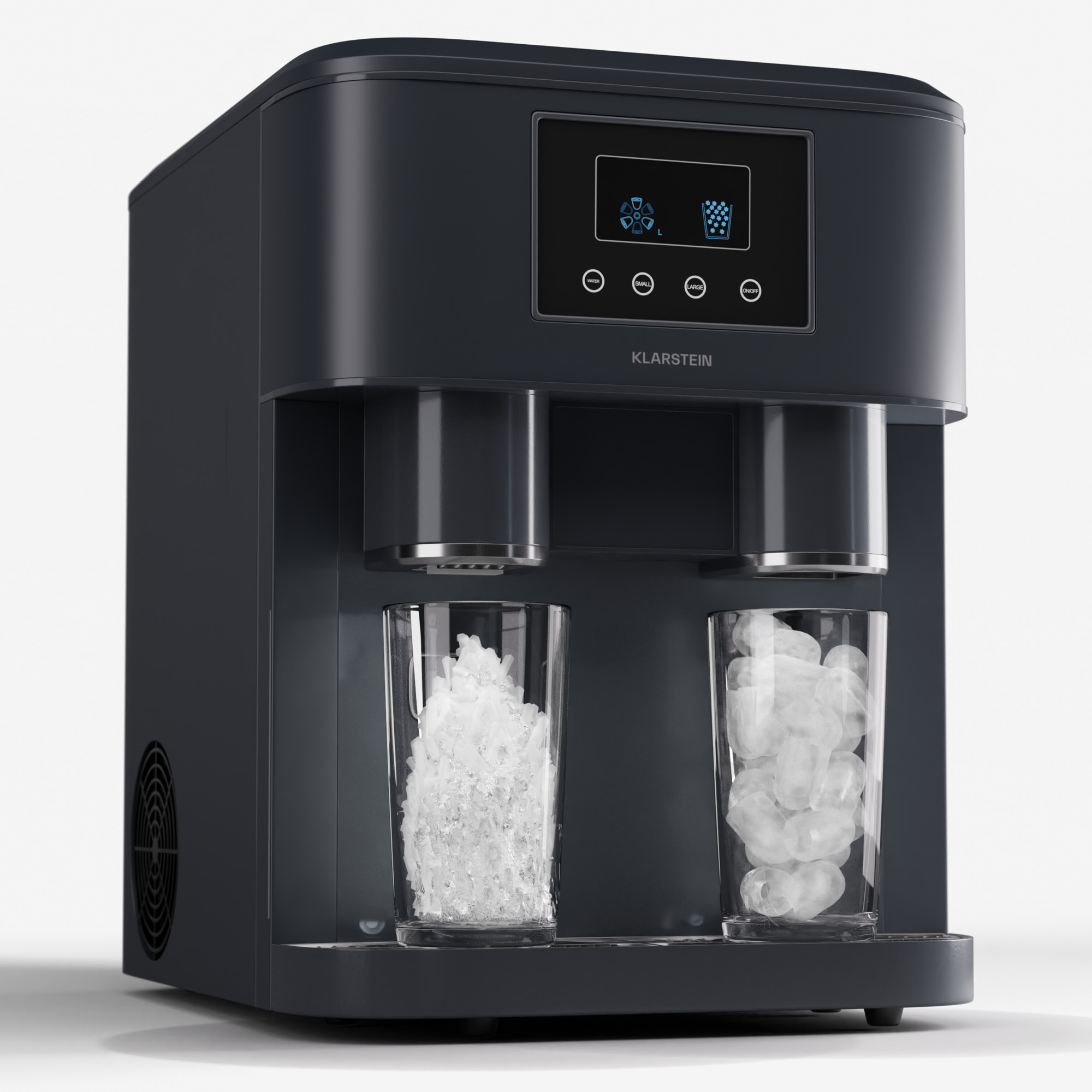 Klarstein Eiswürfelmaschine Für Zuhause Camping Gastro, Schnelle Mini-eiswürfelmaschine Klein, Profi Eismaschine Für Crushed Eis, Große & Kleine