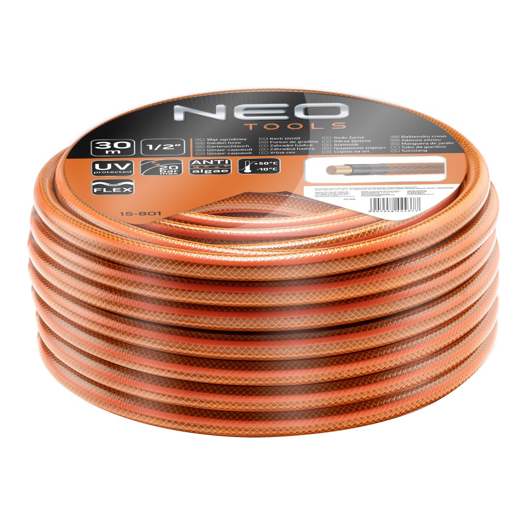Neo Gartenschlauch 1/2" X 30 M, 4-Lagig, -Sparsam