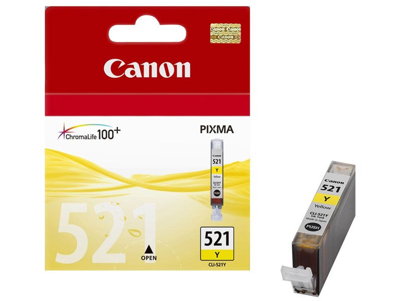 Canon Gelb Tintenpatrone Cli-521Y 9Ml (2936B001)