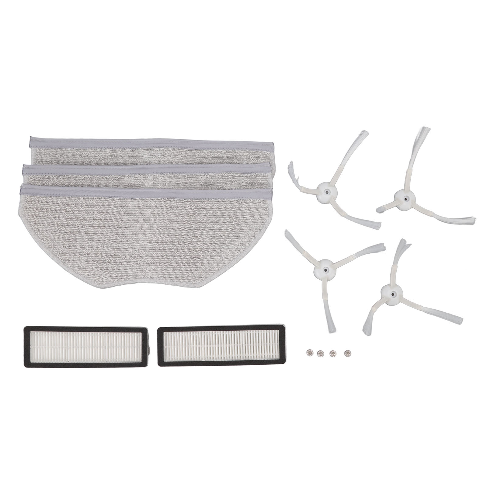 Flammkraft Seitenbürsten-Set, Filter Und Anti-Verwicklungs-Wischmopps Für Den Mijia Stfcr01sz Saugroboter