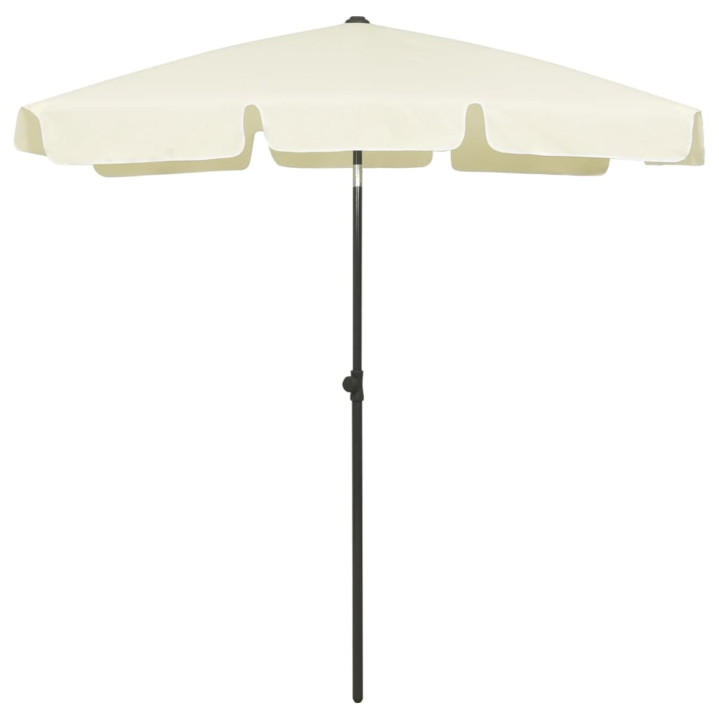 Beach Parasol Sand Yellow 180x120 Cm Vidaxl