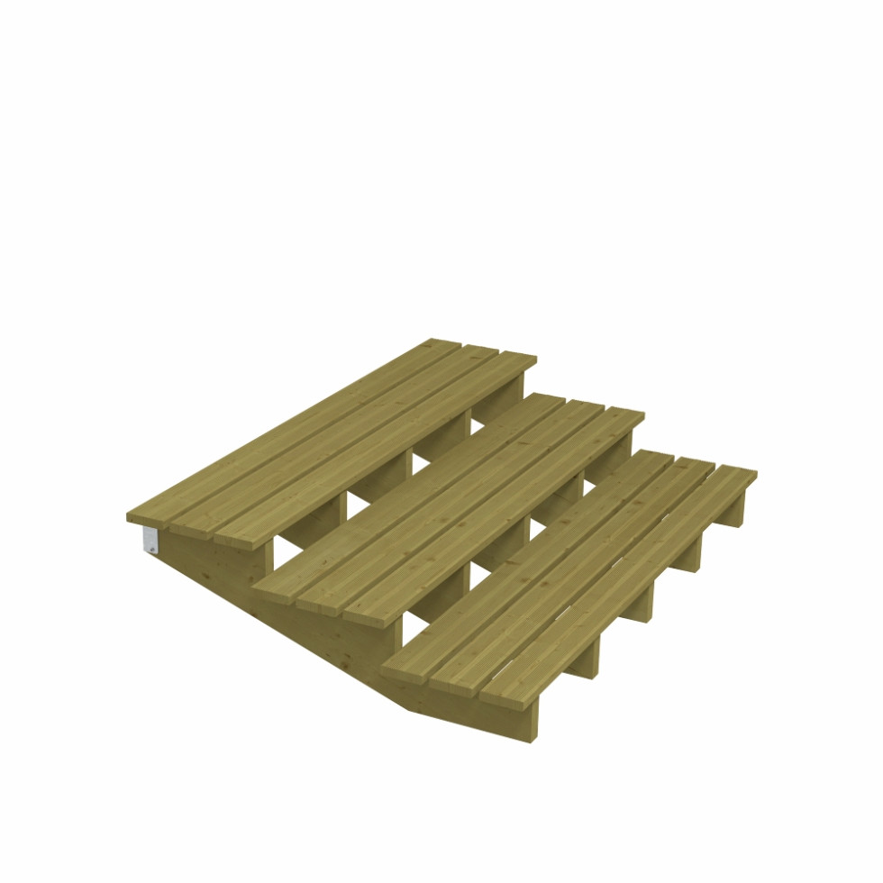 Plus Außentreppe Kiefer 3 Stufen 180 Cm Breit Schritttiefe 39 Cm Außentreppe