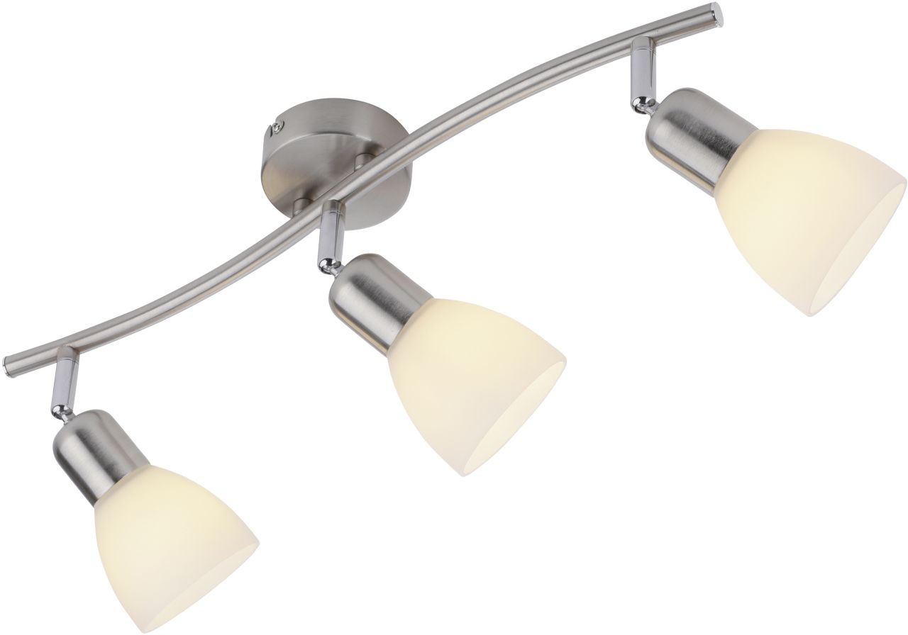 Leuchten Direkt 3er Spot Karo Stahl-weiß 68 X 22 Cm E14, Max. 40 W Spots