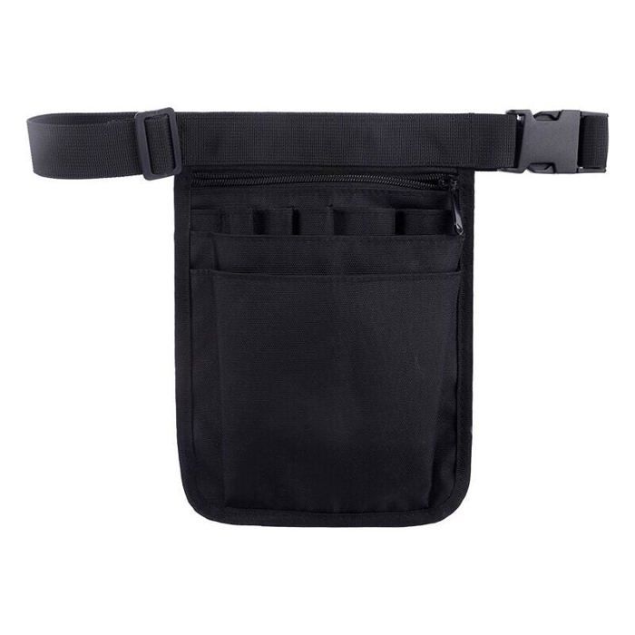 Ceinture porte-outils multifonctionnelle avec sacoche de rangement, ceinture ajustable, noir