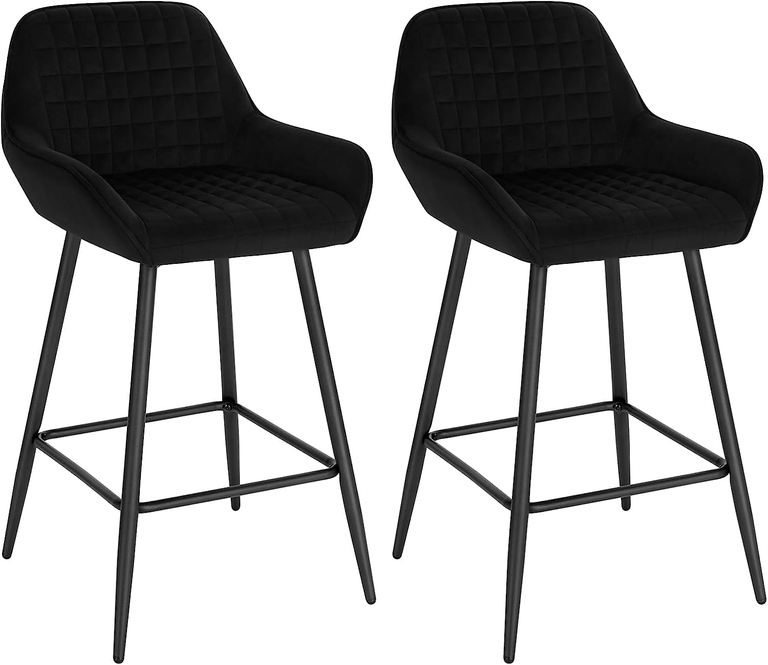 Woltu - Lot De 2 Tabourets De Bar Chaise De Bar Avec Accoudoirs
