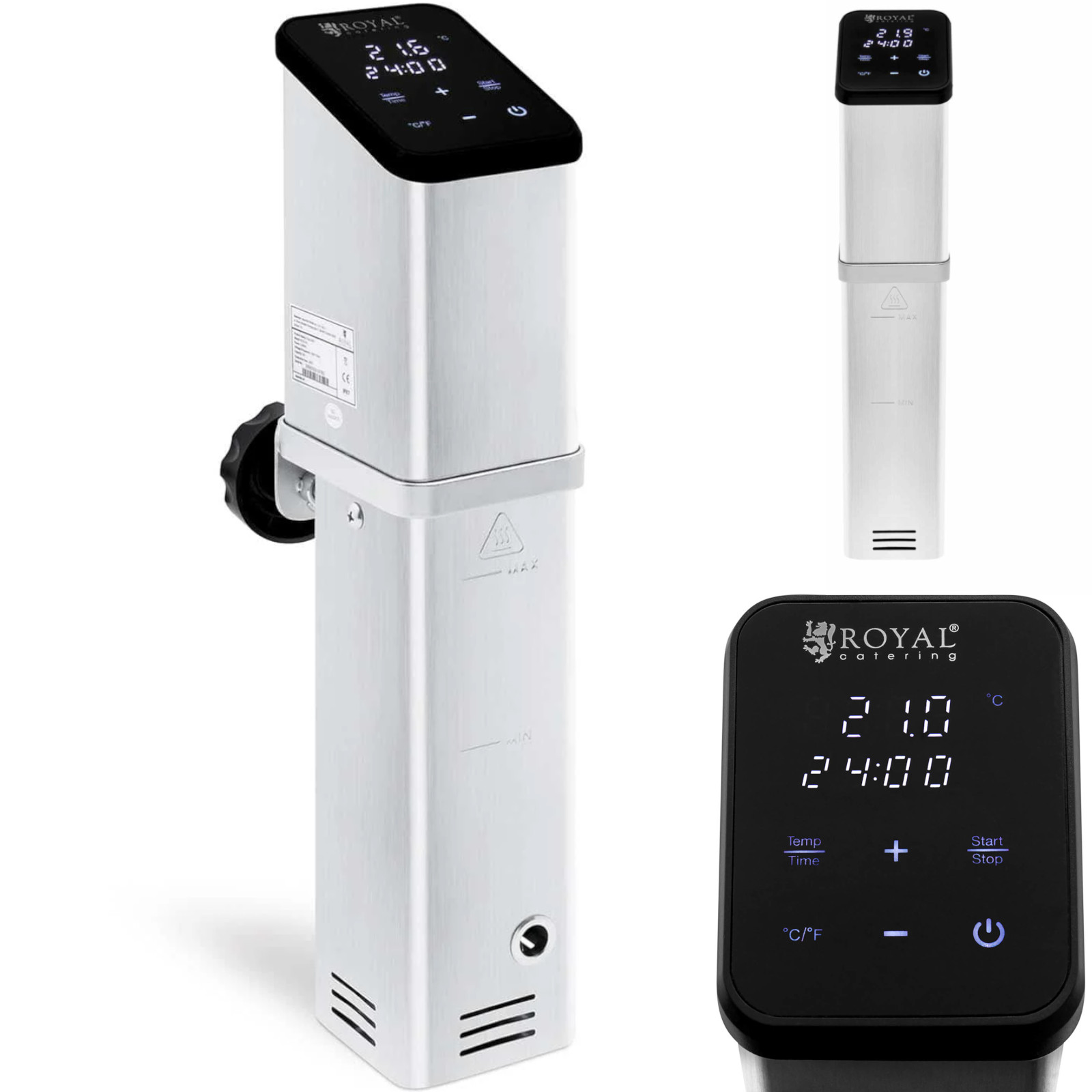Royal Catering Silber Rcvg-45 Sous-Vide-Stick, Dampfgarer + Reiskocher, - Image 3