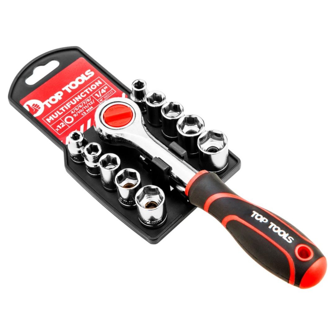 Für TOPEX-NEO-GRAPHITE NARZ�DZIA 38D147 TOP TOOLS RATCHET + 10 SOCKETS 1/4' - Bild 4
