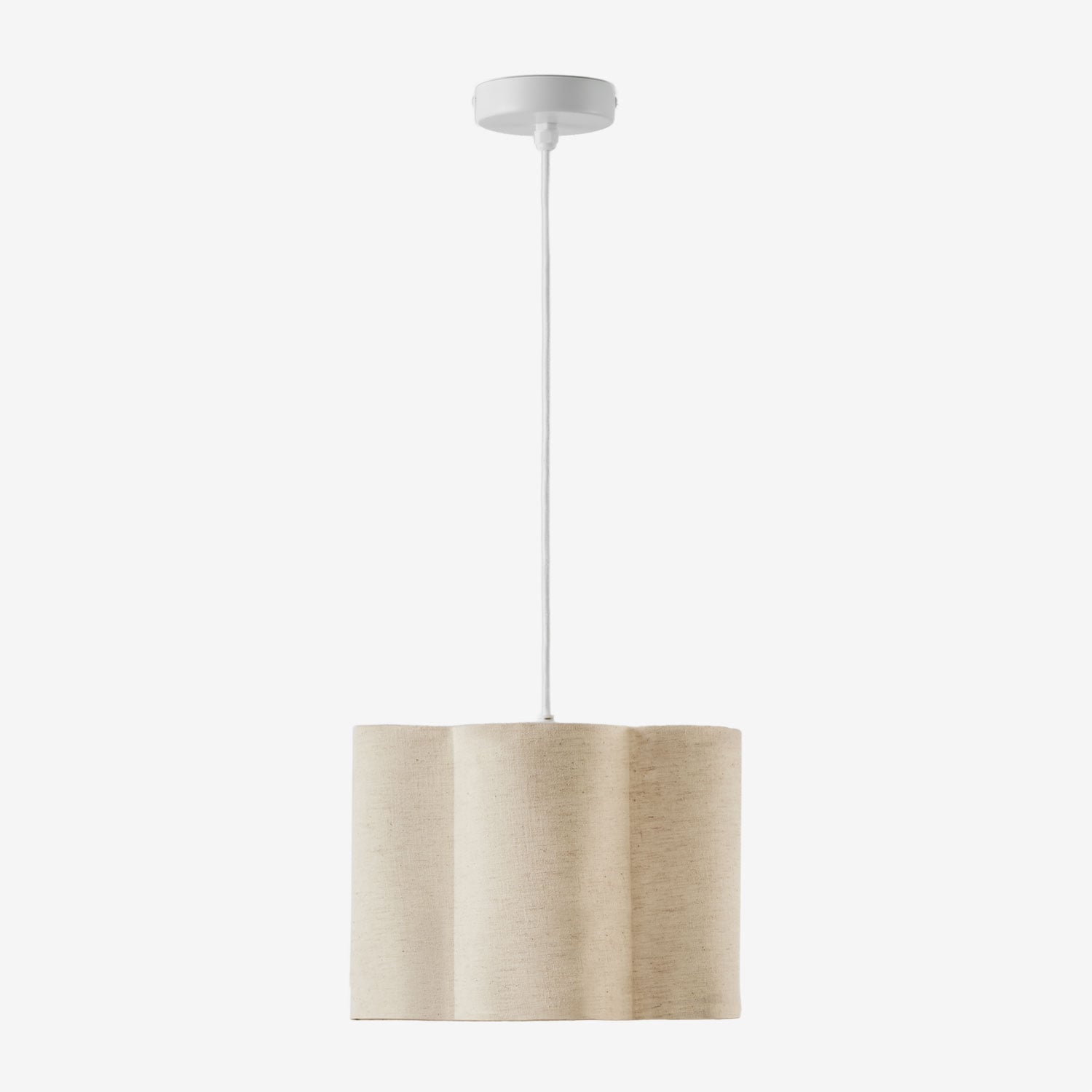 Suspension De Plafond Ø45 Cm En Coton Philipa Sklum Blanc