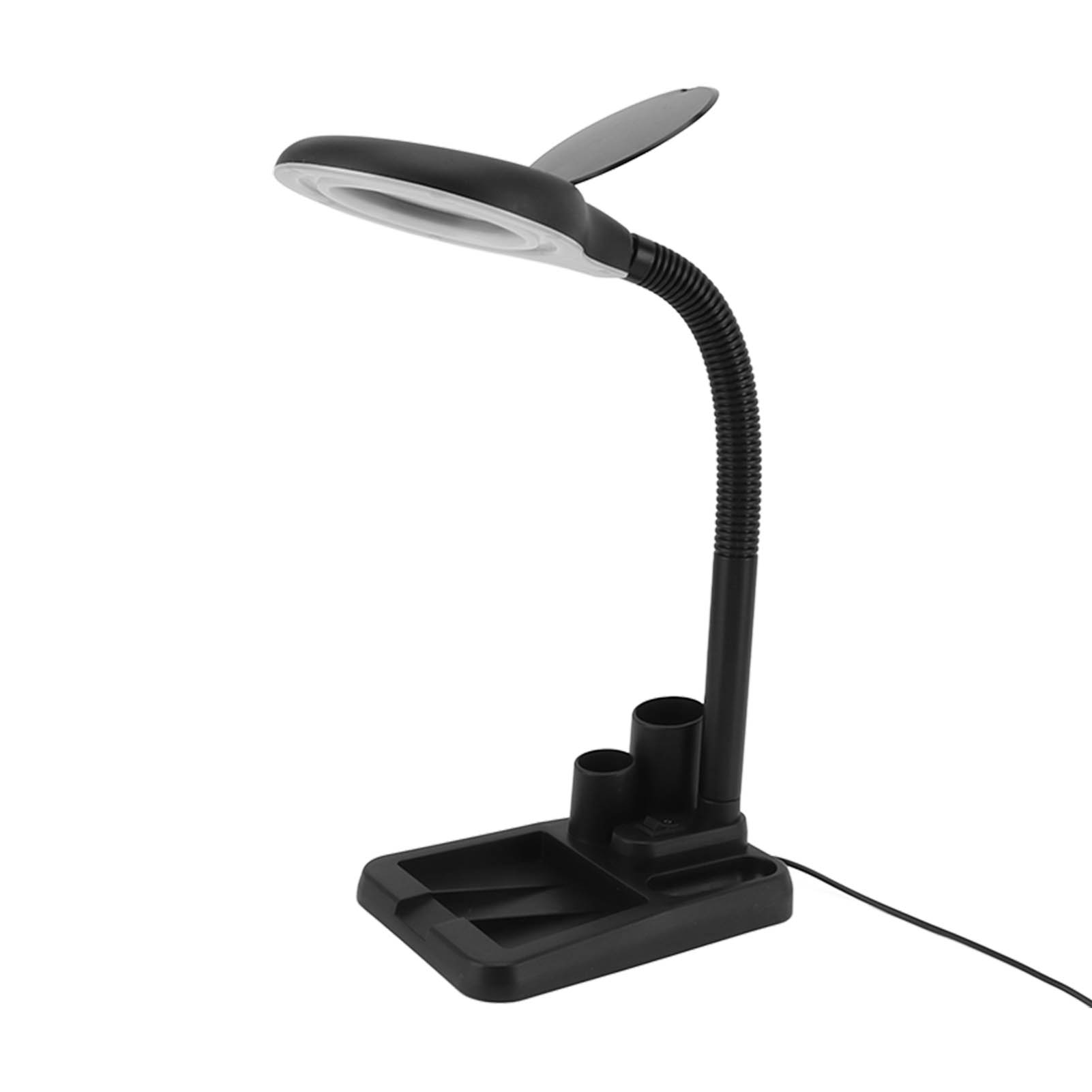 Lampe loupe LED sur pied, 9 niveaux de luminosité et 3 températures de couleur, col de cygne