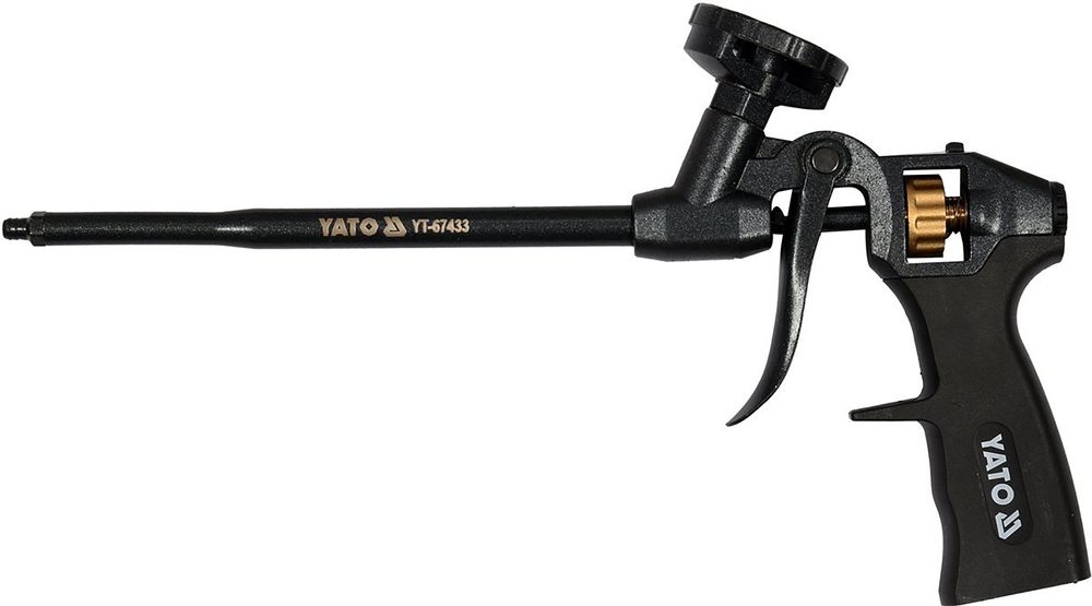 Yato Montageschaumpistole Ptfe - Aluminium Und Messing - Ptfe-Beschichtung - Einstellbares Sprühvolumen - Bild 3