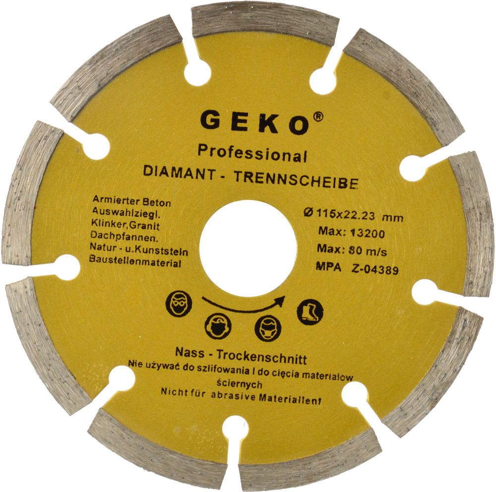 Import Diamantscheibe Geko Diamant Disc 115mm Segmenthöhe 8 Mm