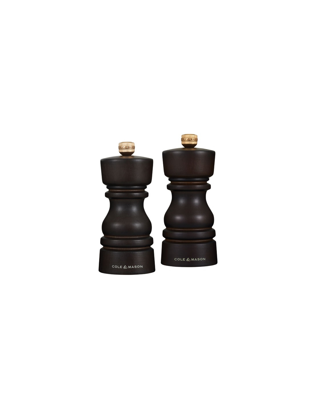 Cole Et Mason Coffret 2 Moulins Sel Et Poivre 13 Cm Chocolat - London