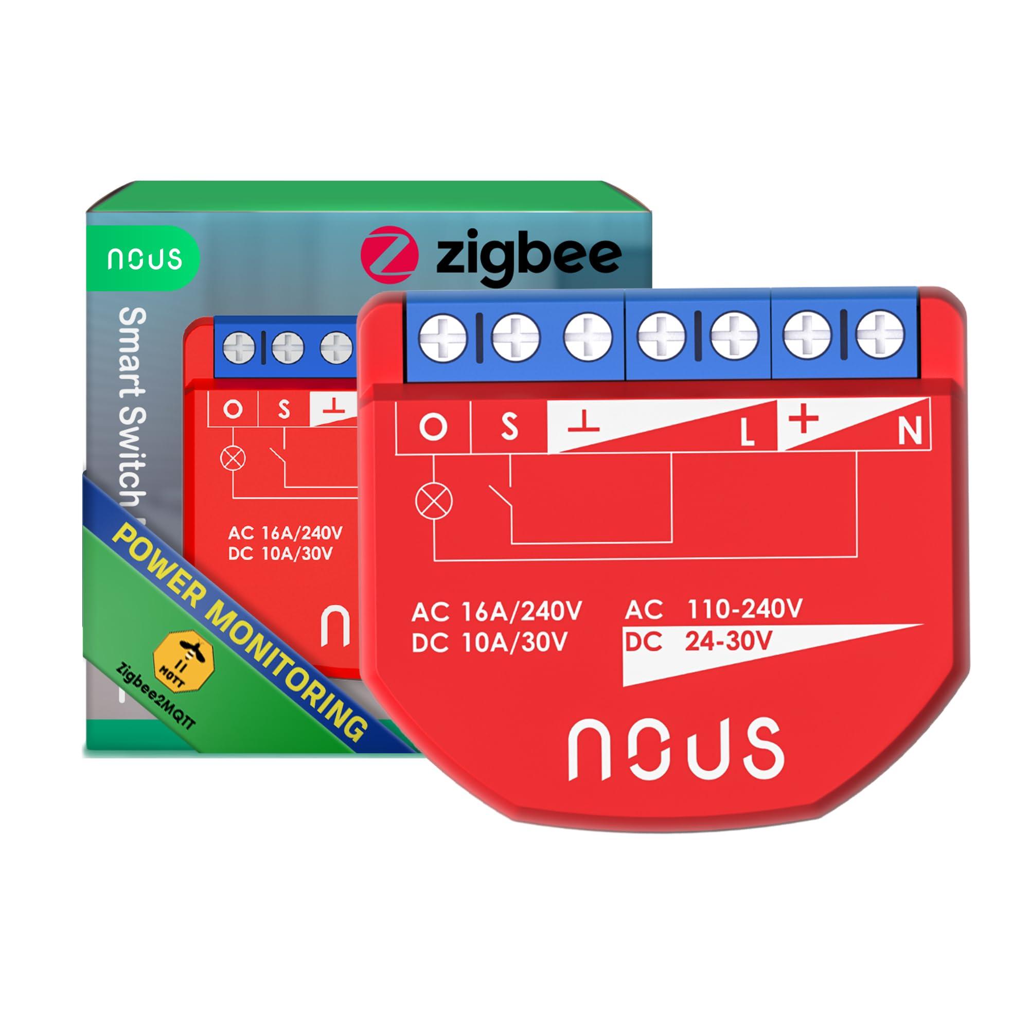 NOUS ZigBee Smart Switch Module mit Leistungsmessung, 1 Kanal, AC 16A/DC 10A, ZigBee 3.0 Hub erforderlich, Kompatibel mit Alexa, Google Assistant, Home Assistant, Tuya Smart Life App - Bild 3