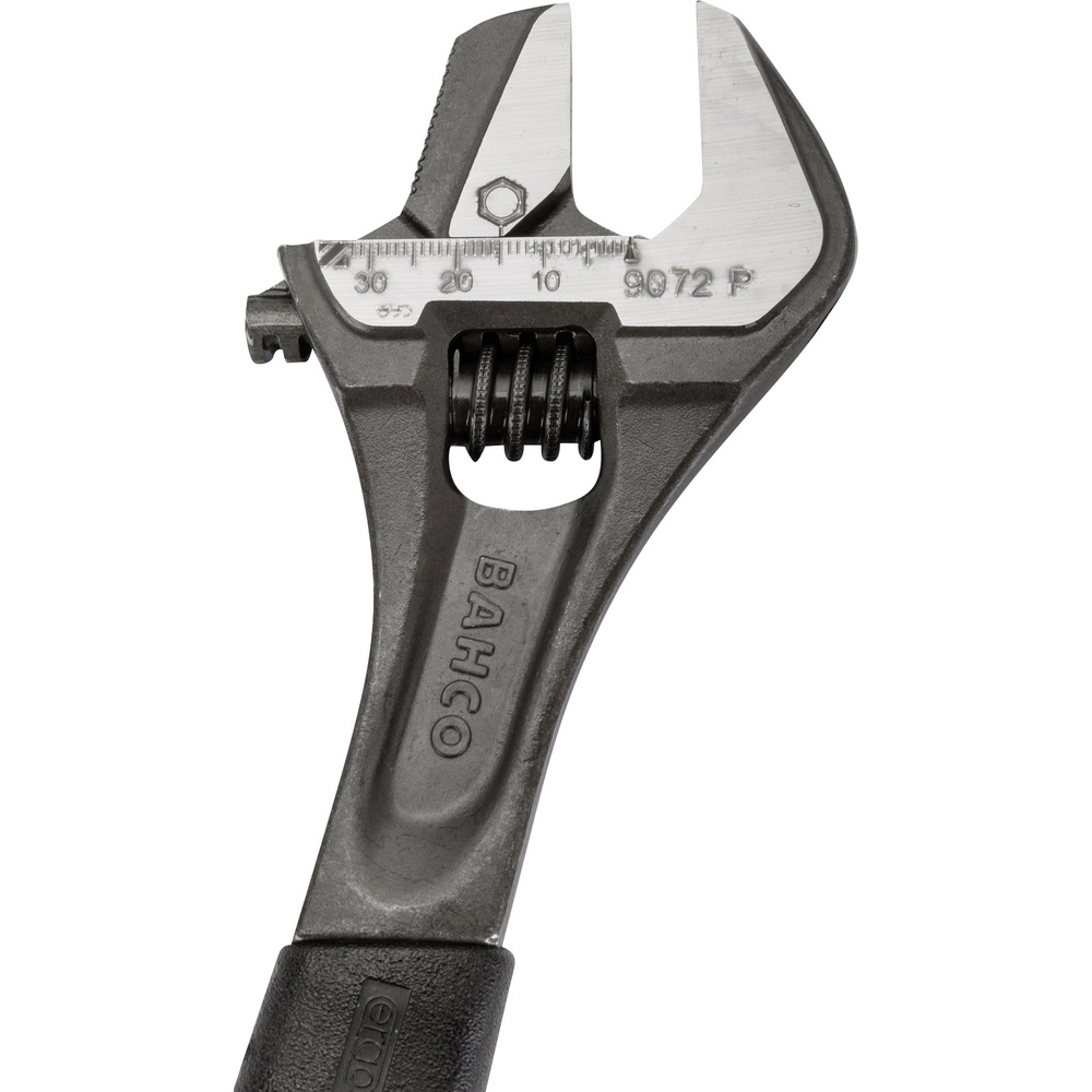 Bahco Ergo Rollgabelschlüssel, Phosphatiert, Mit Gummiertem Griff Und Einstellbarer Backe - 33 Mm