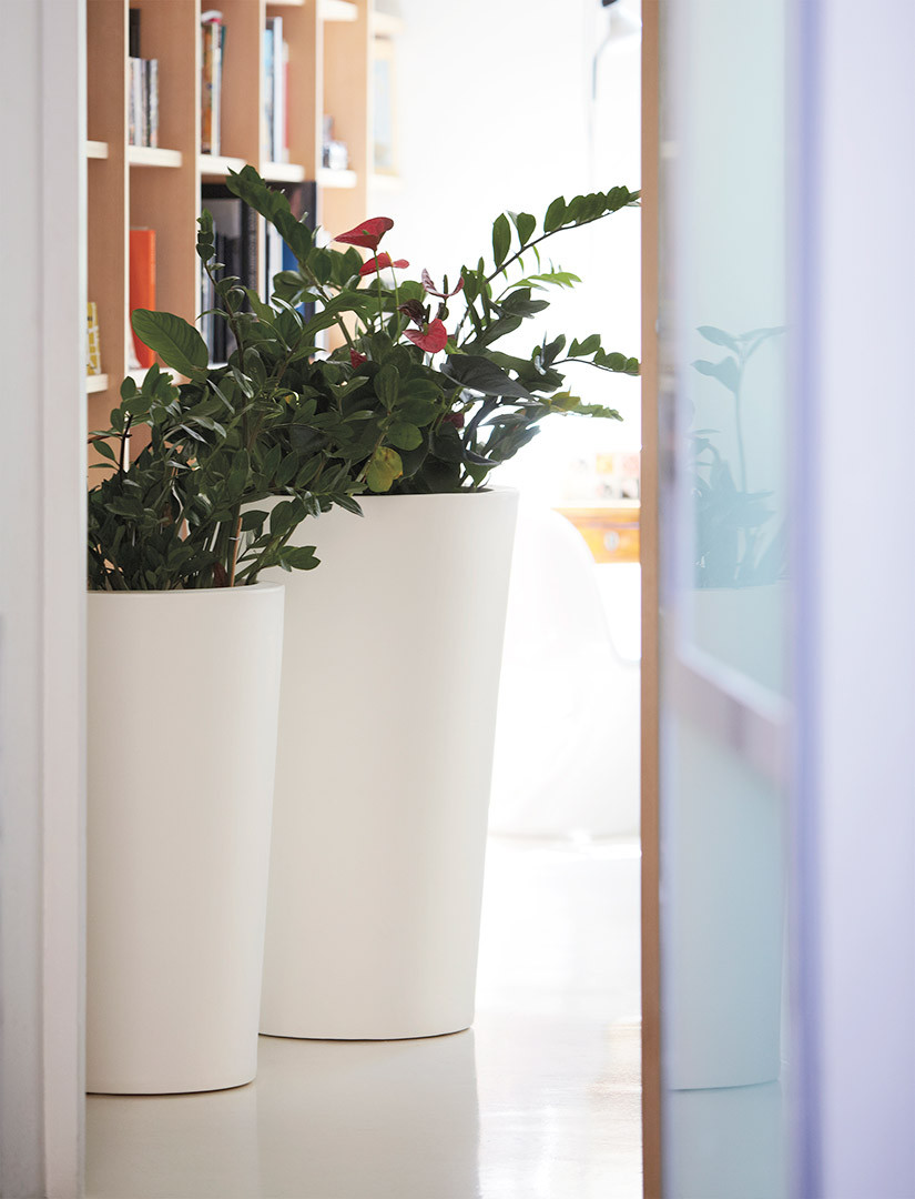 X pot Blu Polvere 80 50 Vaso Decorativo In Polietilene Originale Sl...
