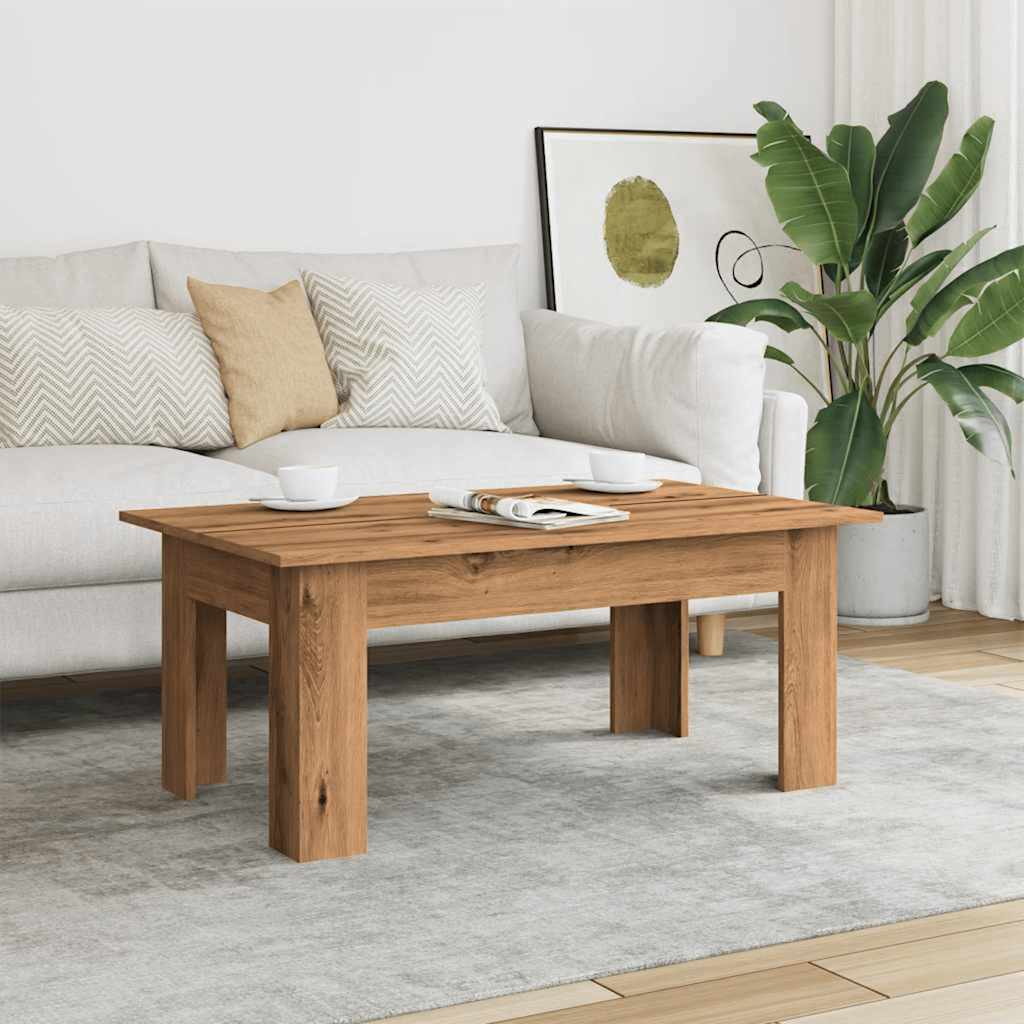 Table Basse Chêne Artisanal 100x60x42 Cm Bois D'Ingénierie - Vidaxl