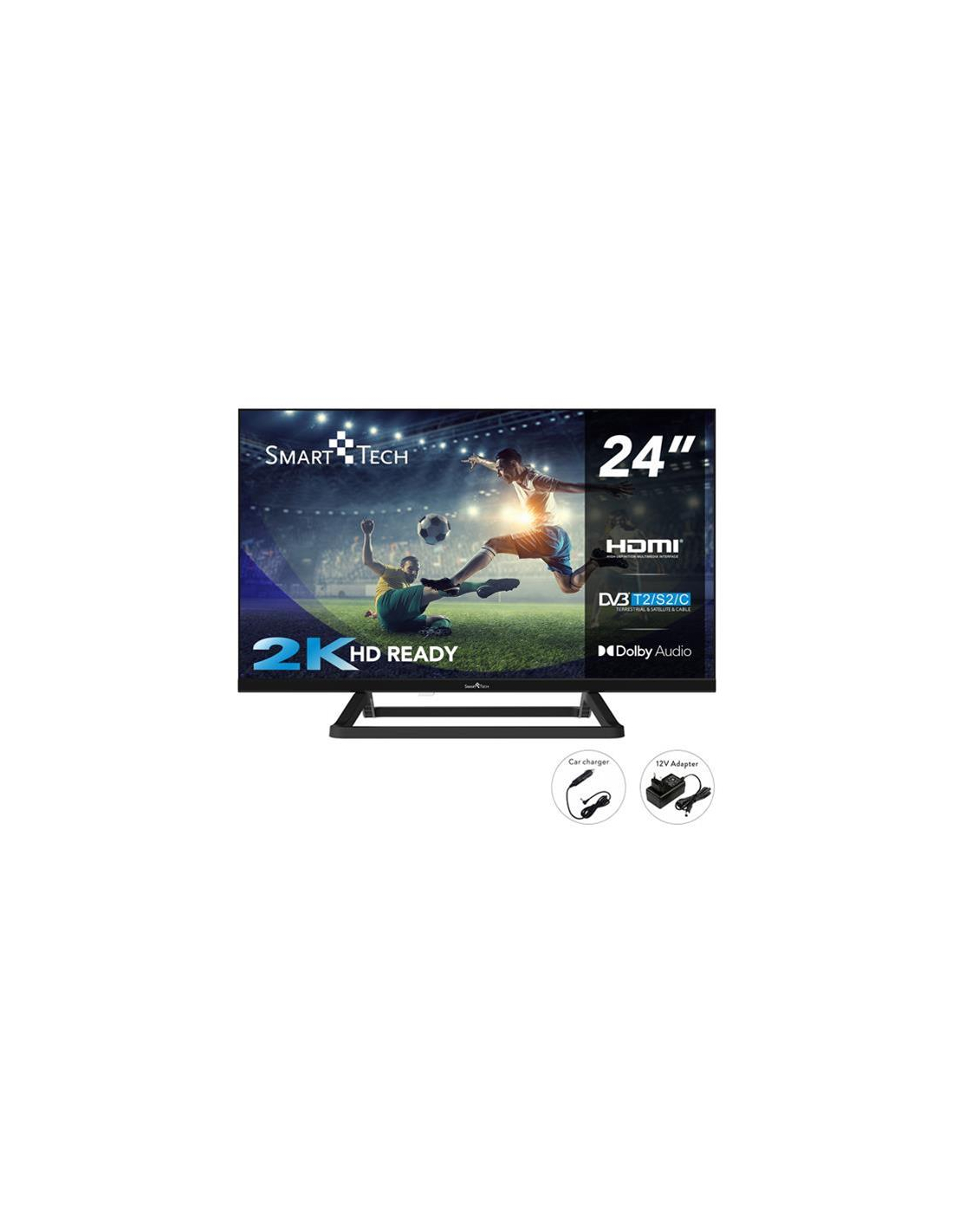 Smart-Tech 24HN01V3CA TV 61 cm (24 ) HD Noir 200 cd/m² - Neuf