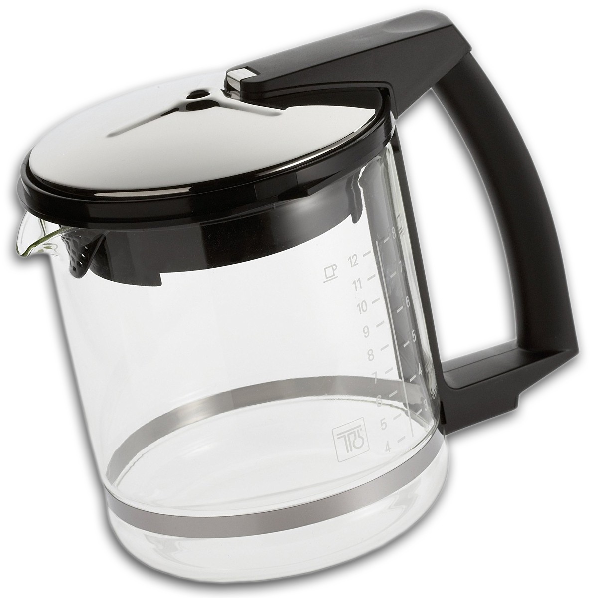 Krups Schwarz Glaskanne Mit Deckel Zubehör Kaffeemaschinen, - Image 3