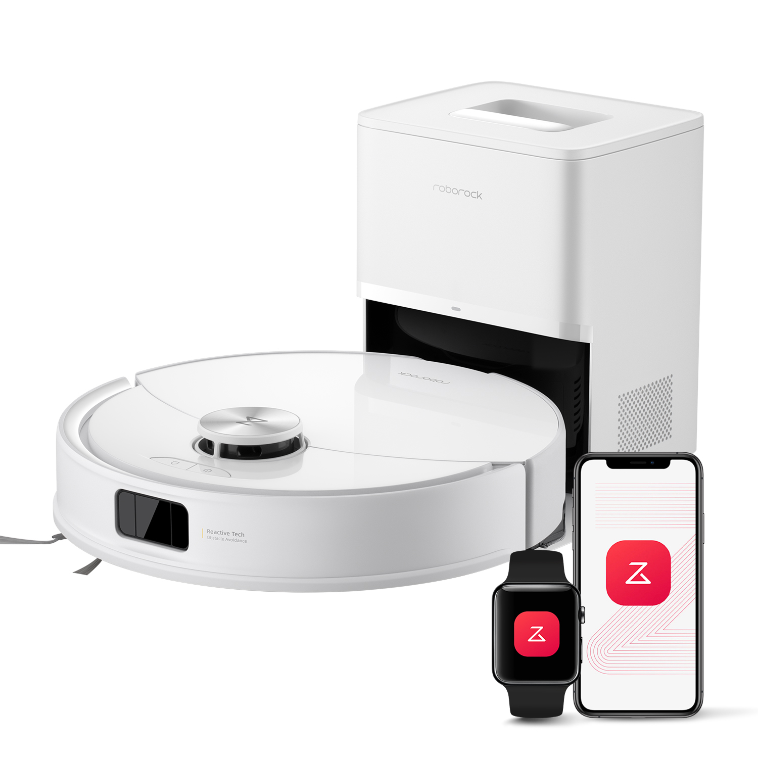 Roborock Schwarz Q10 S5+ Saugroboter Mit Wischfunktion, 10.000 Pa Hyperforce Saugkraft, Dual Anti-Tangle System, Auto Lifting Mopping, Ideal Für Tierhaare, Teppiche, Hartböden Weiß