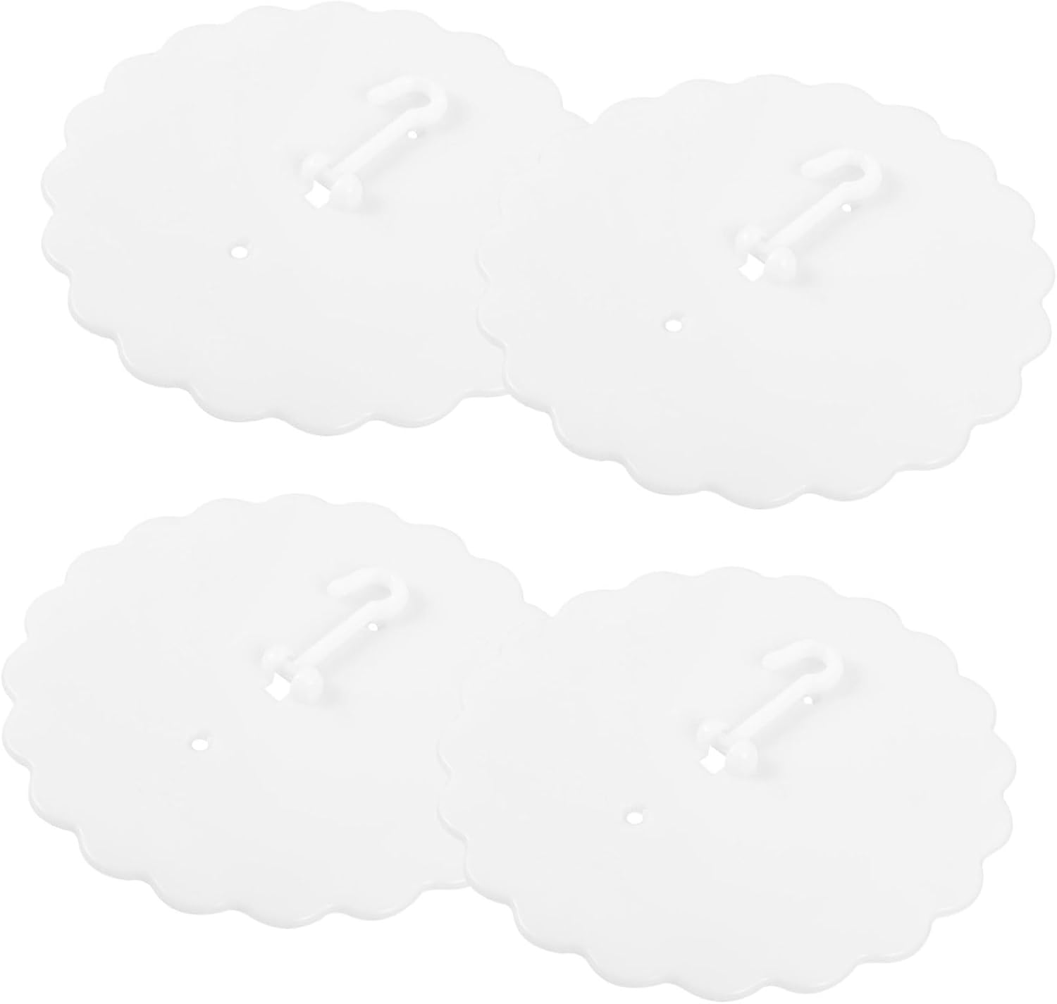 Crochets de plafond adhésifs en plastique pour baldaquin, support de lit, blanc, lot de 4