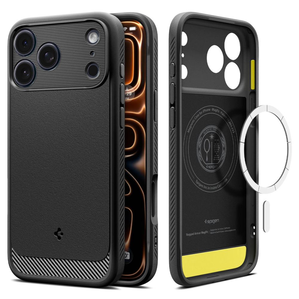 Spigen Rugged Armor Mag Magsafe Hülle Für Iphone 17 Pro Max - Mattschwarz - Bild 4