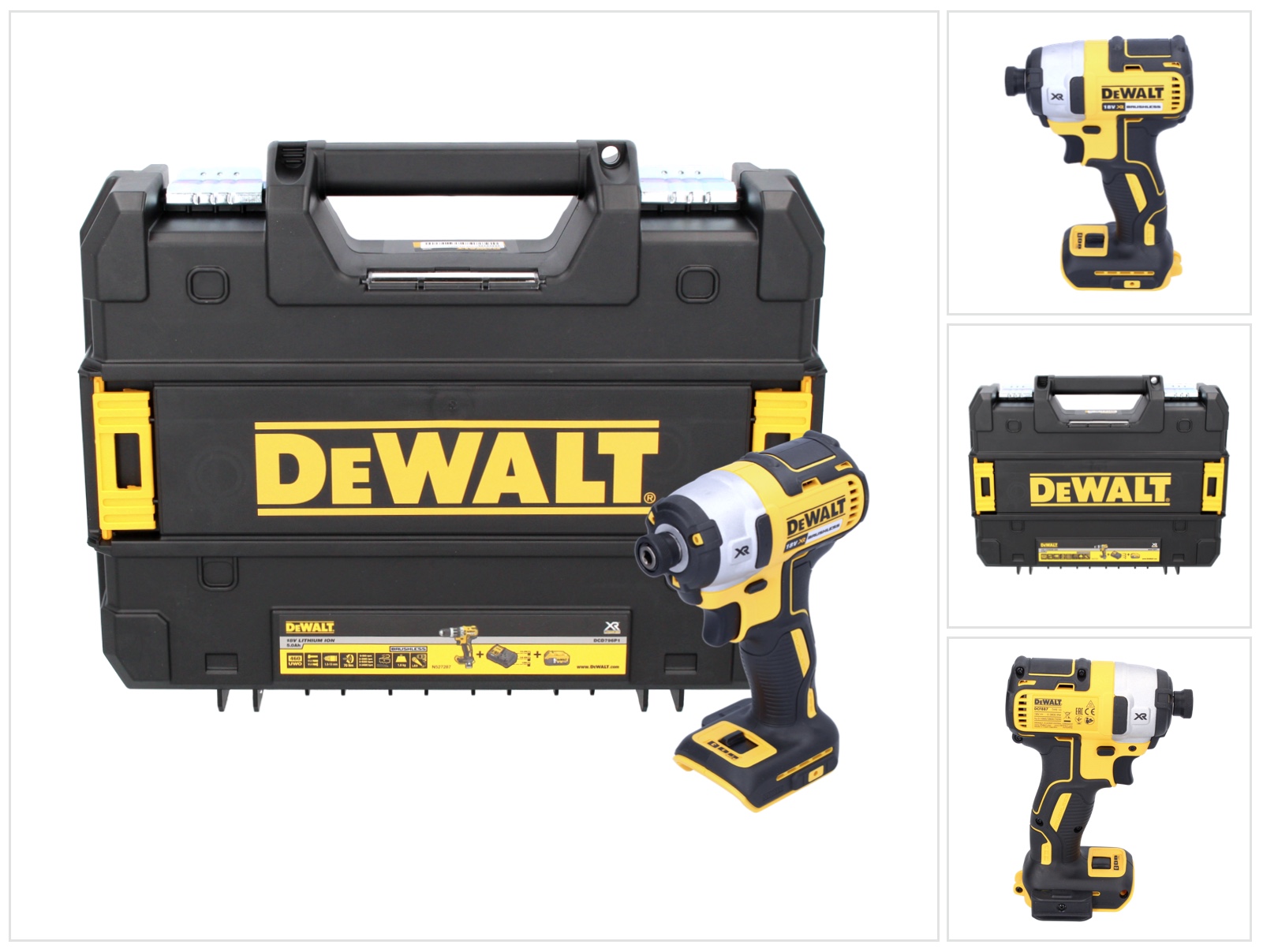DeWALT DCF887NT-XJ, Schlagschrauber, Schwarz, Gelb, 1/4 Zoll, Akku, Lithium-Ion (Li-Ion), 18 V - Bild 3
