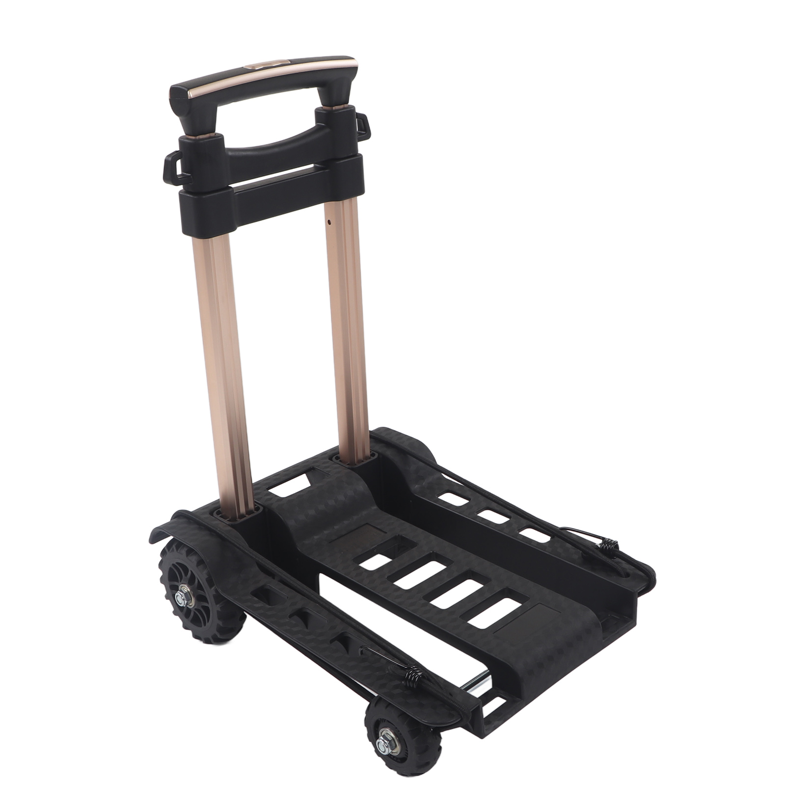 Chariot pliant réglable 101 cm, 4 roues silencieuses, charge 40 kg, corde élastique