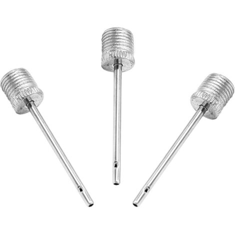 Aiguilles de pompe à air pour ballon de sport en acier inoxydable, lot de 3