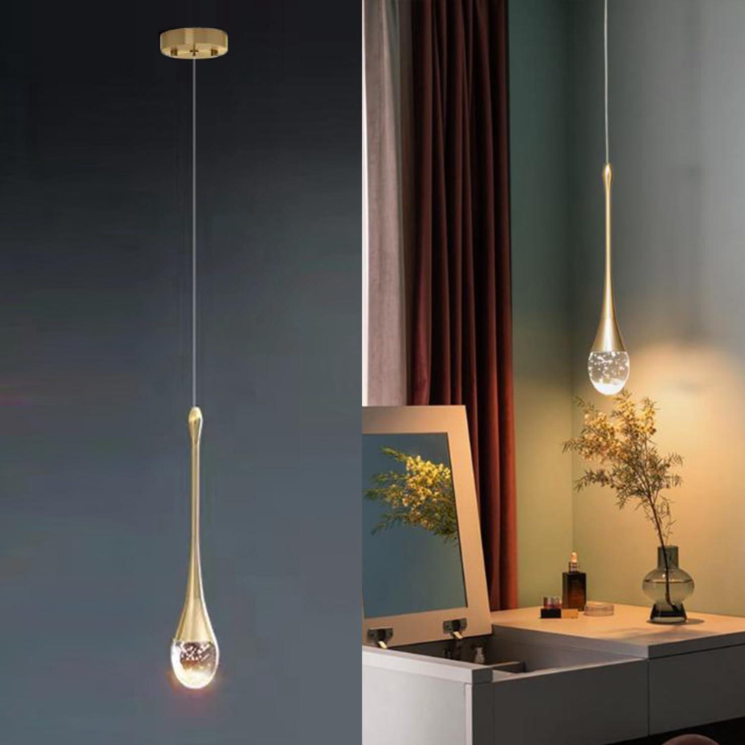 Lustre Led 5w Créatif Suspension Luminaire Moderne En Forme De Goutte