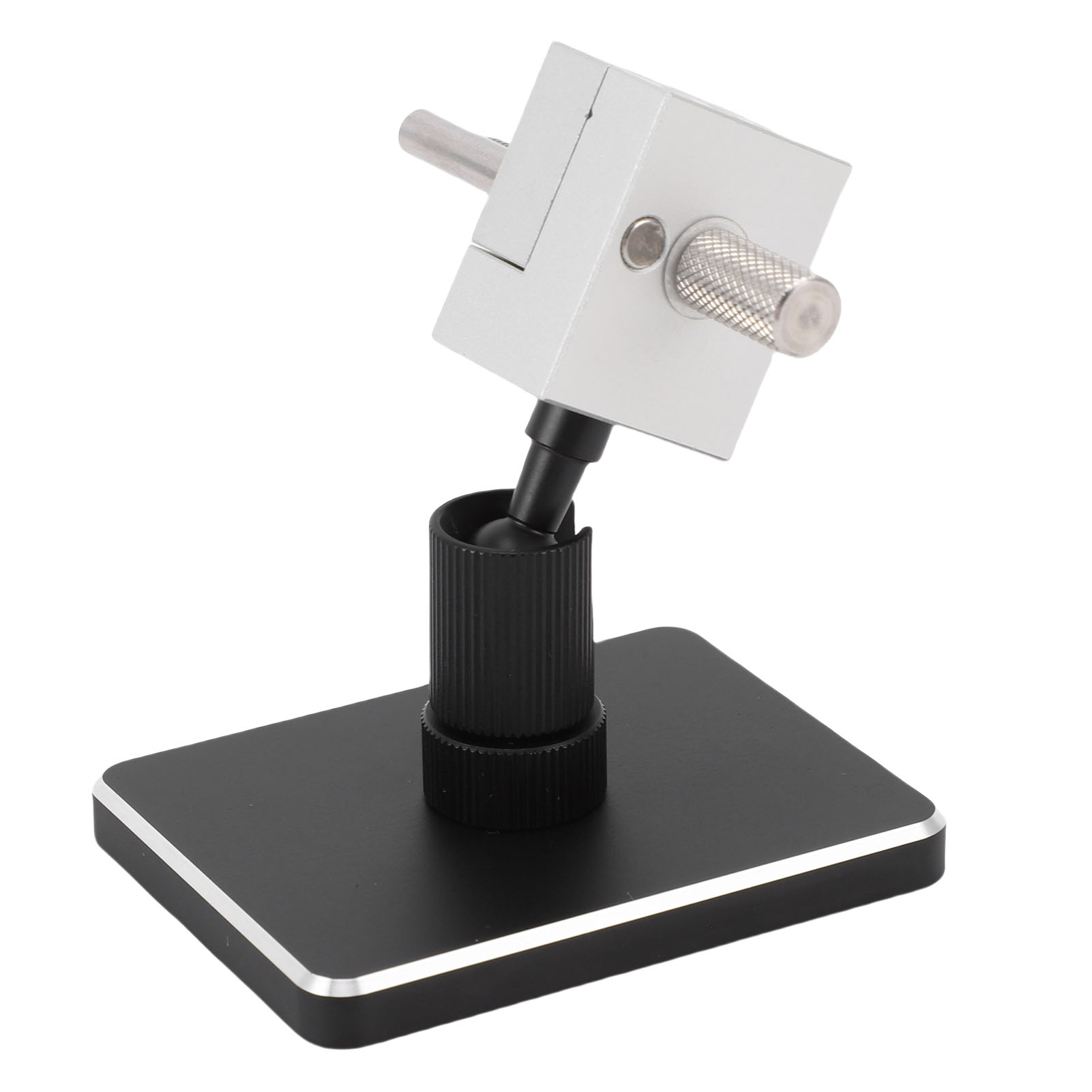 Mini étau à main portable en aluminium, mâchoires réglables 30 mm, base amovible et 14 tiges inox, lot de 14