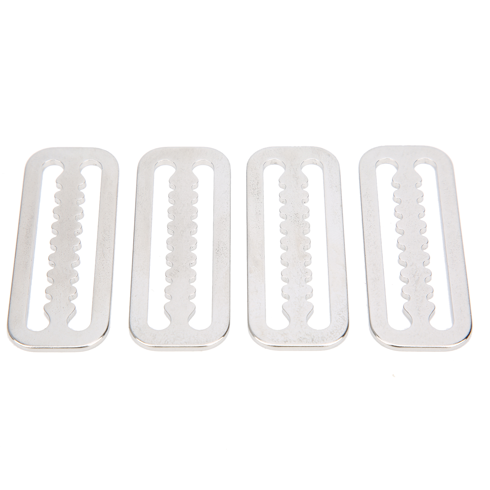 Attache de ceinture lestée à glissière crantée en acier inoxydable 304, pour sangle de 5 cm, lot de 4